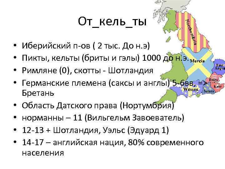 От_кель_ты • • Иберийский п-ов ( 2 тыс. До н. э) Пикты, кельты (бриты