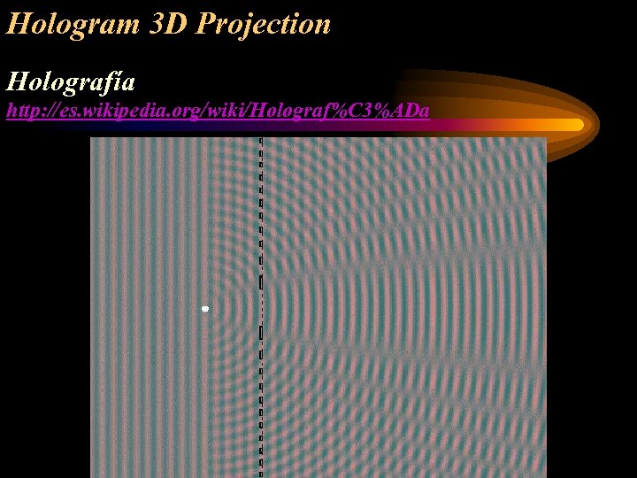 Hologram 3 D Projection Holografía http: //es. wikipedia. org/wiki/Holograf%C 3%ADa 