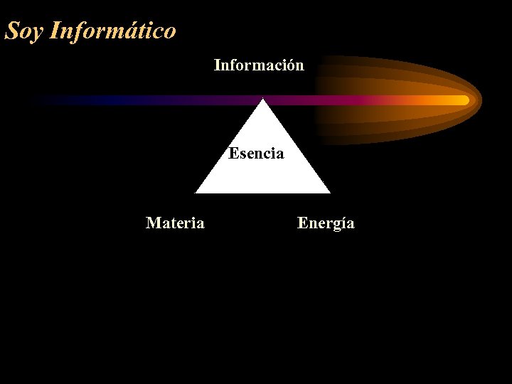 Soy Informático Información Esencia Materia Energía 