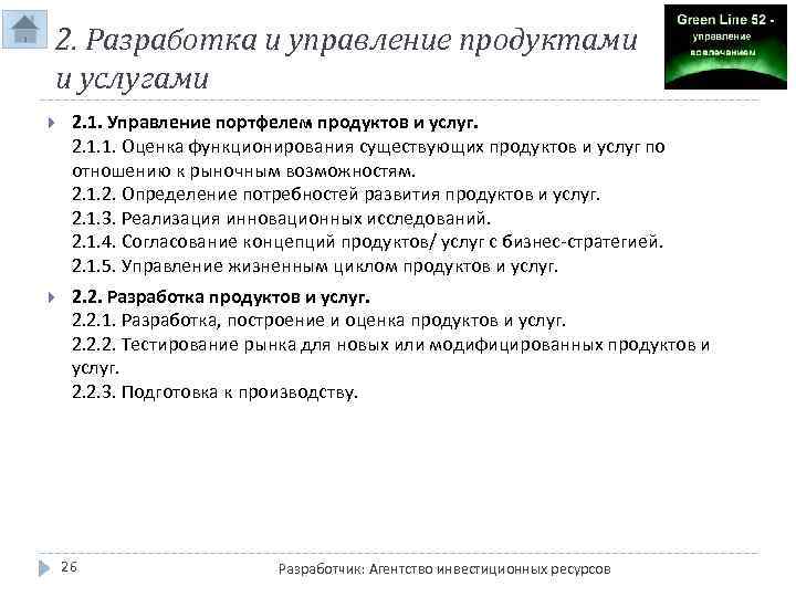 2. Разработка и управление продуктами и услугами 2. 1. Управление портфелем продуктов и услуг.