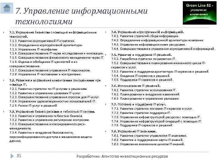 7. Управление информационными технологиями 7. 1. Управление бизнесом с помощью информационных технологий. 7. 1.