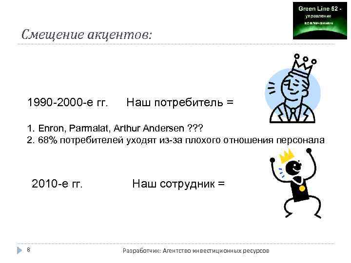 Смещение акцентов: 1990 -2000 -е гг. Наш потребитель = 1. Enron, Parmalat, Arthur Andersen