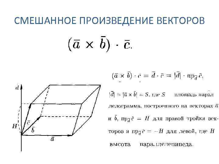 Смешанное произведение векторов