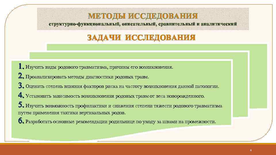 Задачи аналитического исследования. Методы диагностики родовых травм. Типы профессиональных задач аналитический. 4. Описательный или аналитический подход?. Итоги исследовательской работы по родовому травматизму матери.