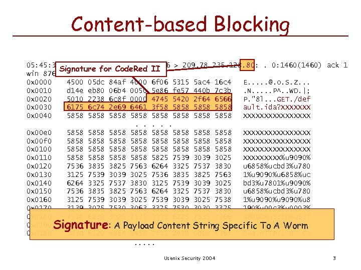 Content-based Blocking 05: 45: 31. 912454 90. 196. 22. 196. 1716 > 209. 78.