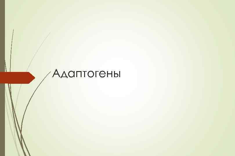 Адаптогены 