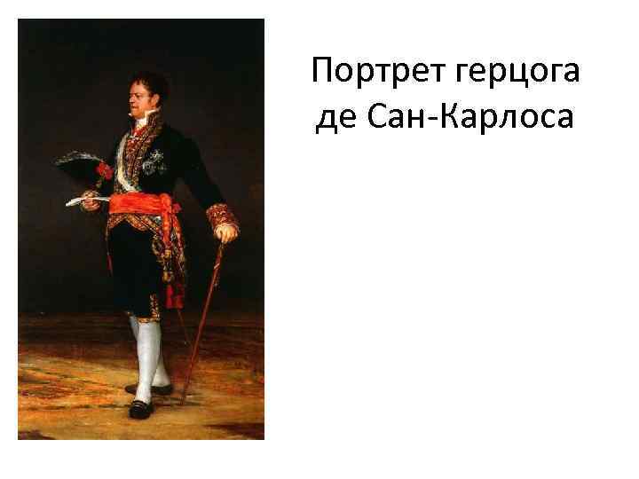 Портрет герцога де Сан-Карлоса 