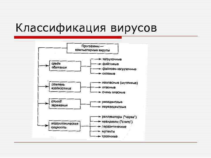 Классификация вирусов схема