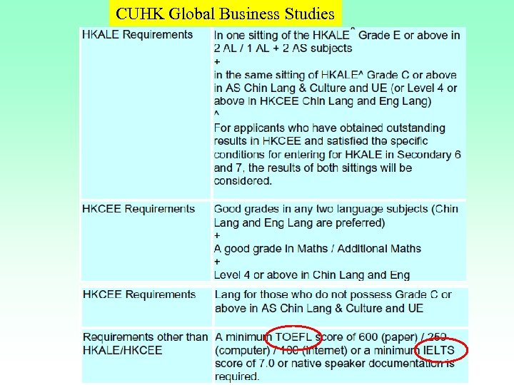 CUHK Global Business Studies 