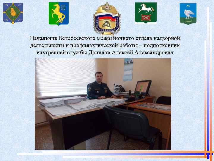  Начальник Белебеевского межрайонного отдела надзорной деятельности и профилактической работы – подполковник внутренней службы