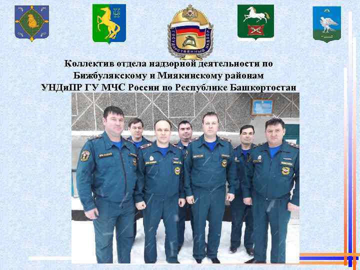 Коллектив отдела надзорной деятельности по Бижбулякскому и Миякинскому районам УНДи. ПР ГУ МЧС России