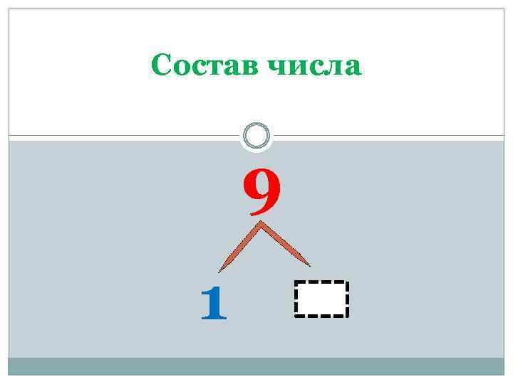 Состав числа 9 1 