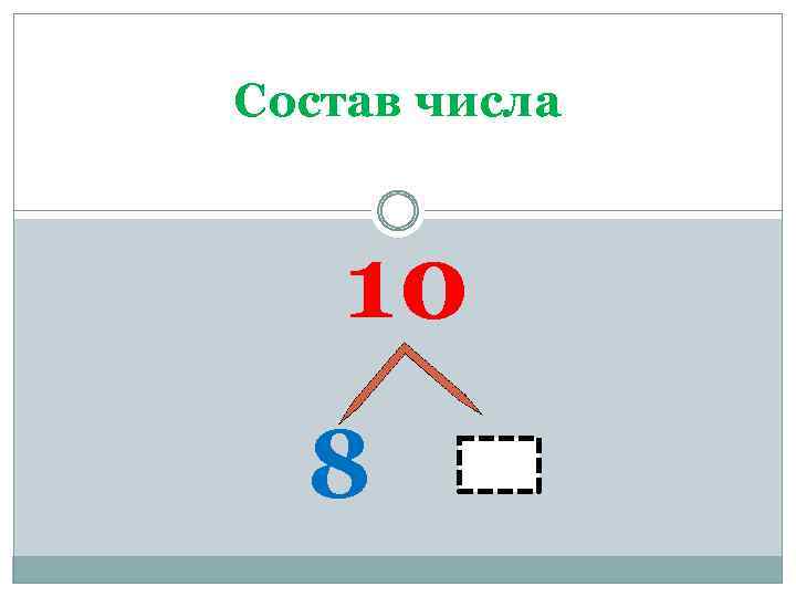 Состав числа 10 8 