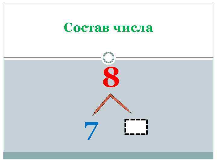 Состав числа 8 7 