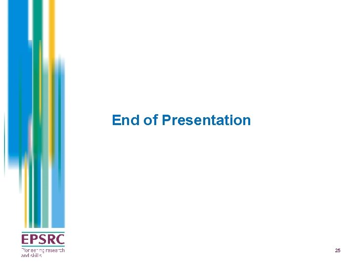 End of Presentation 25 