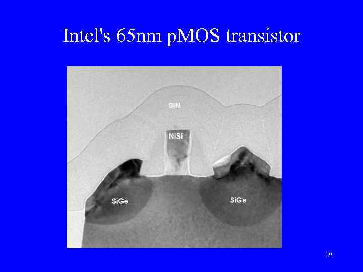 Intel's 65 nm p. MOS transistor 10 
