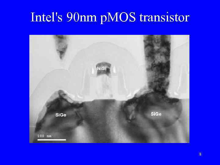 Intel's 90 nm p. MOS transistor 8 