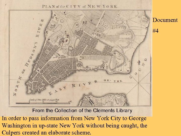 Document #4 In order to pass information from New York City to George Washington