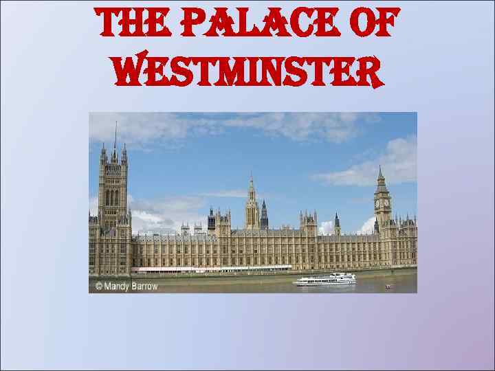 the palace of westminster 