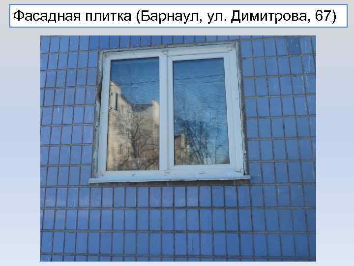 Фасадная плитка (Барнаул, ул. Димитрова, 67). 