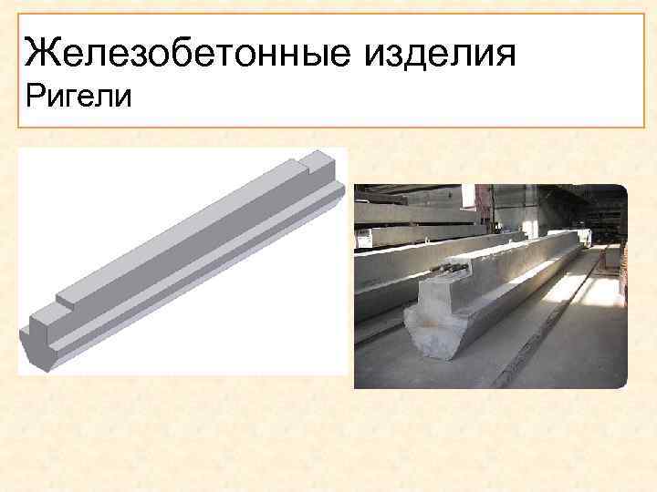 Железобетонные изделия Ригели . 