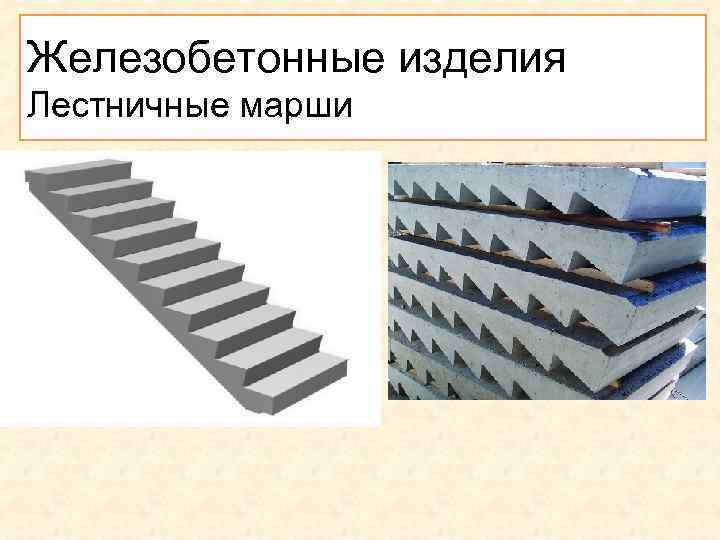 Железобетонные изделия Лестничные марши . 