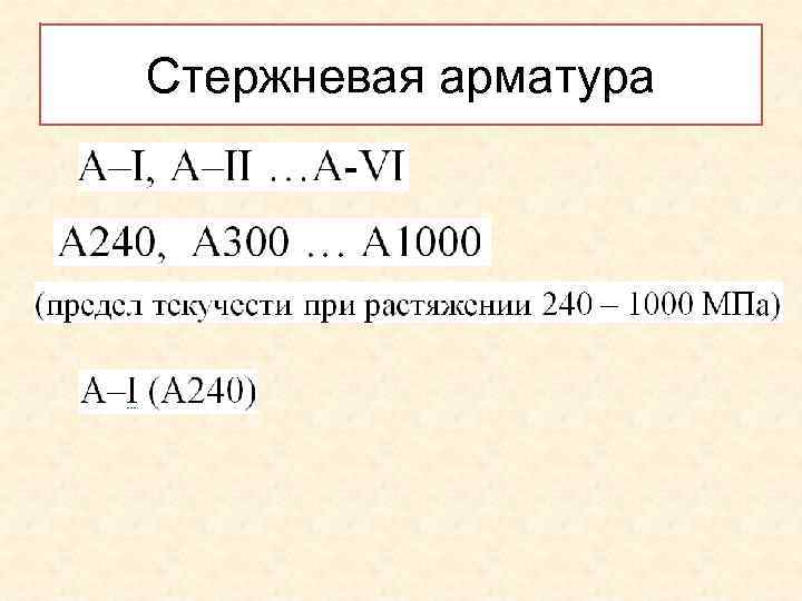 Стержневая арматура 