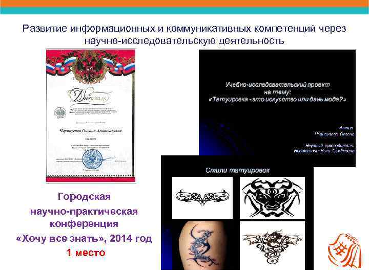 Развитие информационных и коммуникативных компетенций через научно-исследовательскую деятельность Городская научно-практическая конференция «Хочу все знать»