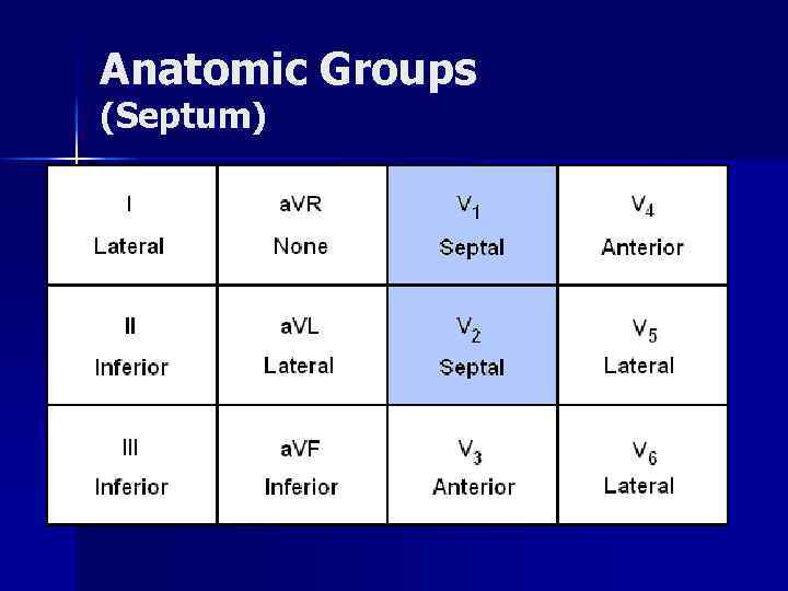 Anatomic Groups (Septum) 