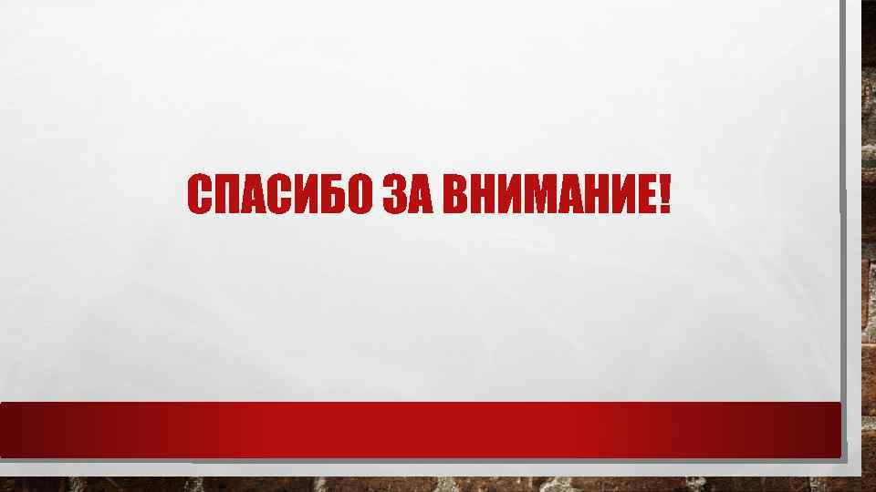 СПАСИБО ЗА ВНИМАНИЕ! 
