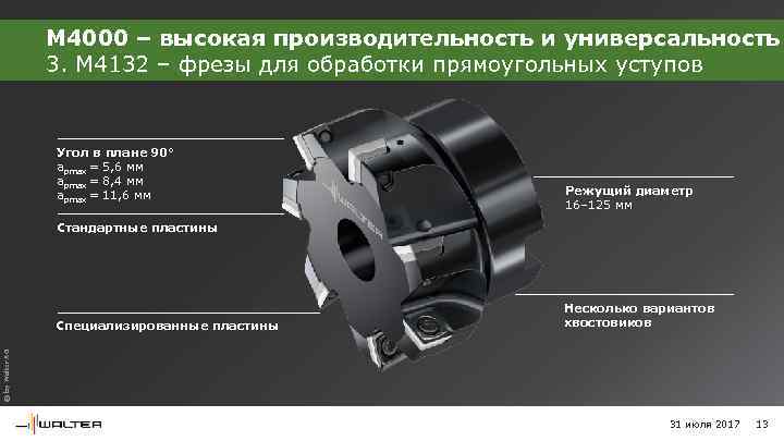 M 4000 – высокая производительность и универсальность 3. M 4132 – фрезы для обработки