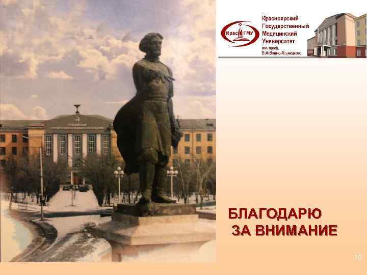 БЛАГОДАРЮ ЗА ВНИМАНИЕ 70 