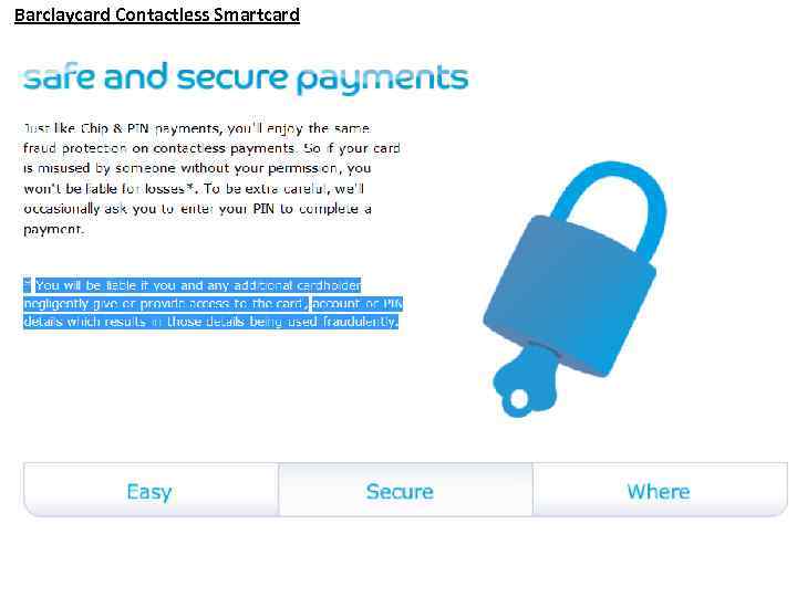 Barclaycard Contactless Smartcard 