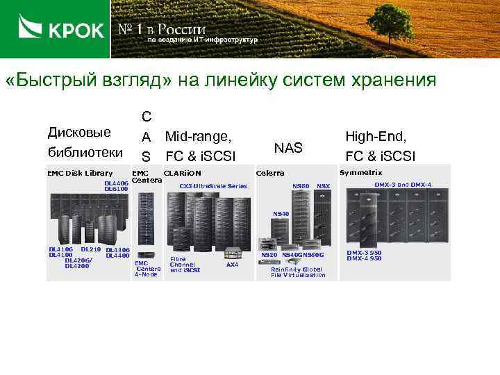  «Быстрый взгляд» на линейку систем хранения Дисковые библиотеки EMC Disk Library DL 4406