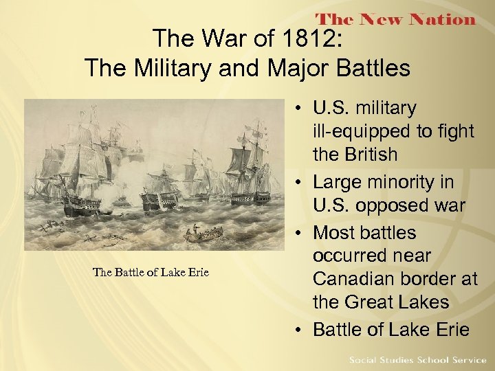 The War of 1812: The Military and Major Battles The Battle of Lake Erie