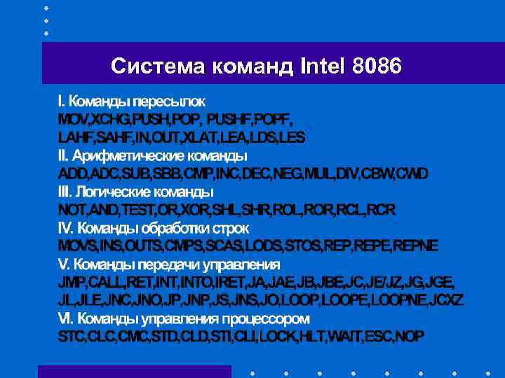 Система команд Intel 8086 