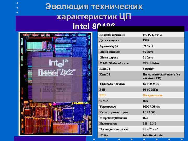 Частота кэша процессора. Intel 80486 DX тактовые частоты. Intel 80486 DX разъём и Кол-во контактов. Напряжение Intel 80486 DX. Intel 80486 Разрядность.