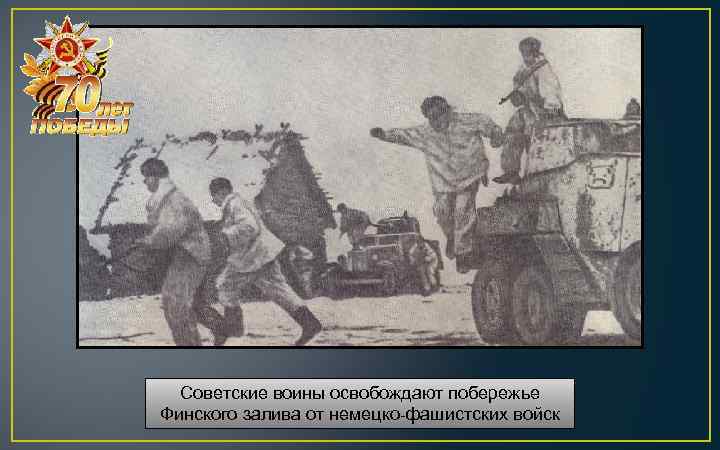 Советские воины освобождают побережье Финского залива от немецко-фашистских войск 