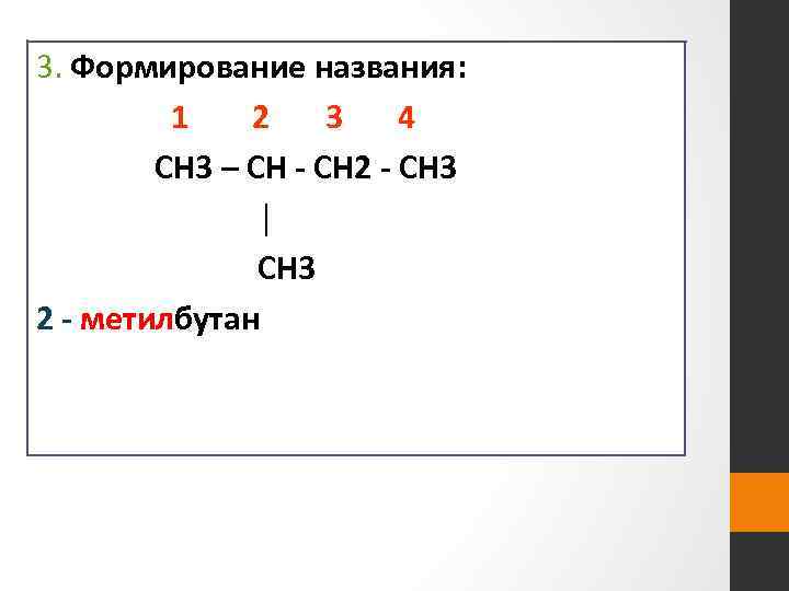 Формула гомолога 2 метилбутана