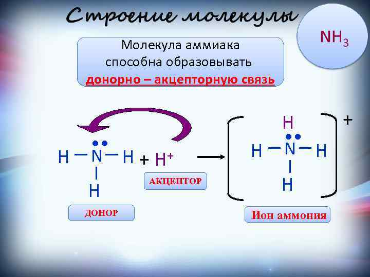 Электронная схема образования связи в соединении азота с водородом