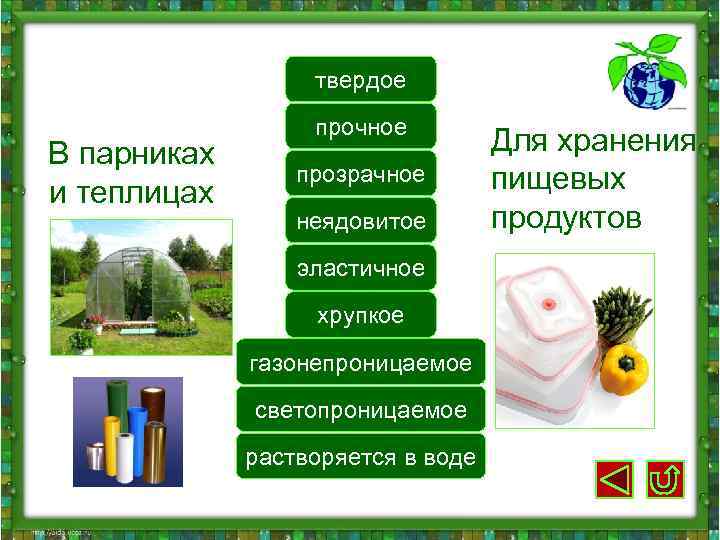 твердое В парниках и теплицах прочное прозрачное неядовитое эластичное хрупкое газонепроницаемое светопроницаемое растворяется в