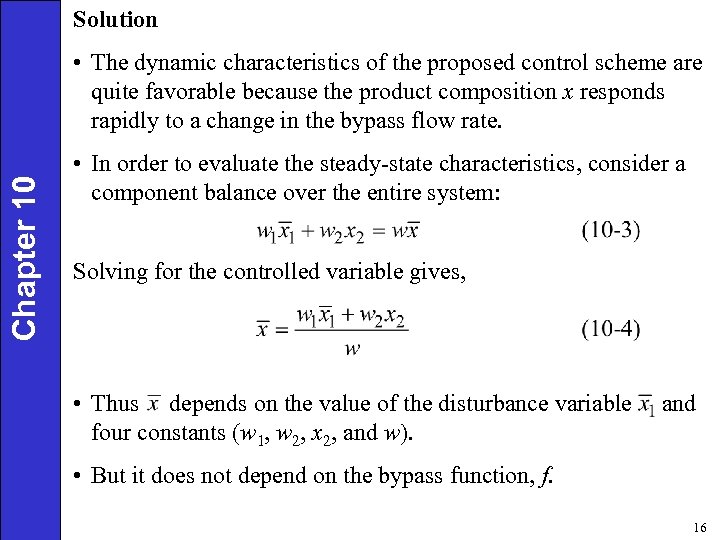 Solution Chapter 10 • The dynamic characteristics of the proposed control scheme are quite