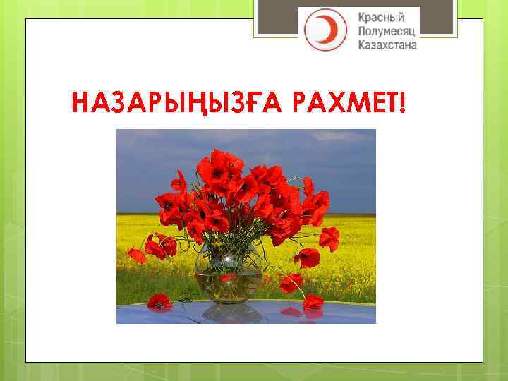 НАЗАРЫҢЫЗҒА РАХМЕТ! 