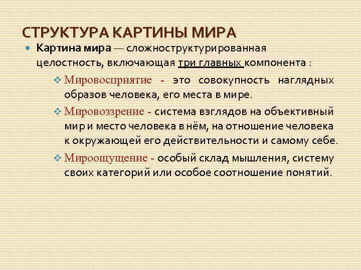 Термин картина мира