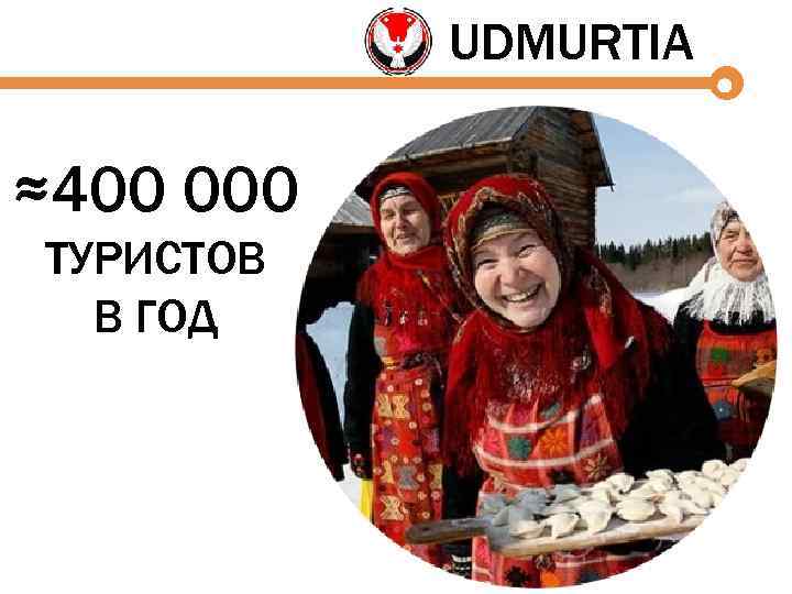 UDMURTIA ≈400 000 ТУРИСТОВ В ГОД 