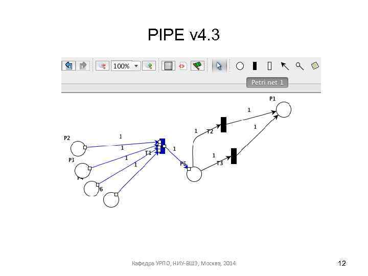 PIPE v 4. 3 Кафедра УРПО, НИУ-ВШЭ, Москва, 2014 12 
