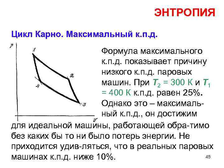 На рисунке изображен цикл карно в координатах т s где s энтропия