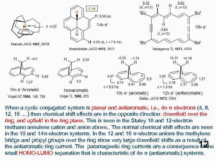 When a cyclic conjugated system is planar and antiaromatic, i. e. , 4 n