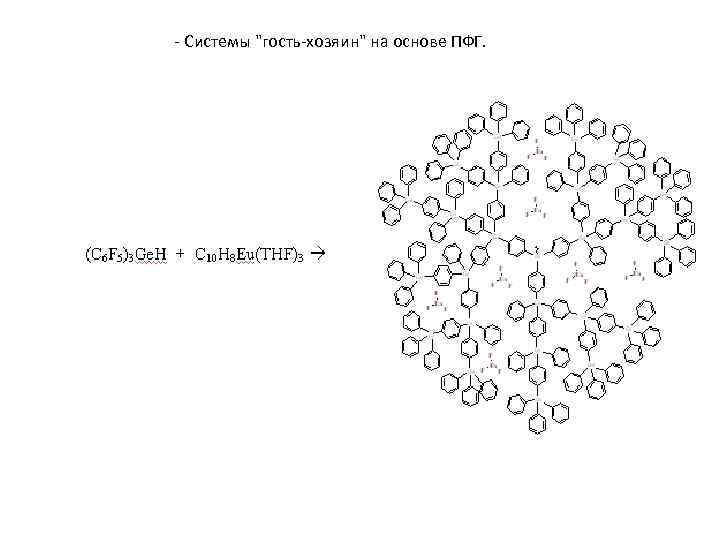- Системы "гость-хозяин" на основе ПФГ. 