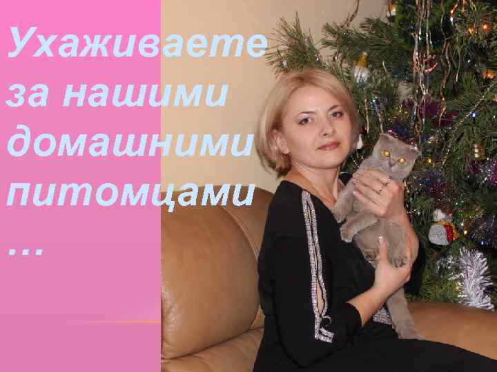 Ухаживаете за нашими домашними питомцами … 